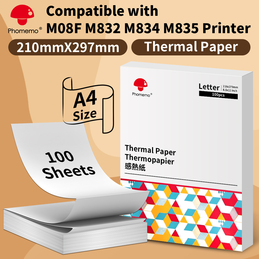 Commercial Photo Printer - Phomemo kertas surat Printer termal A4
