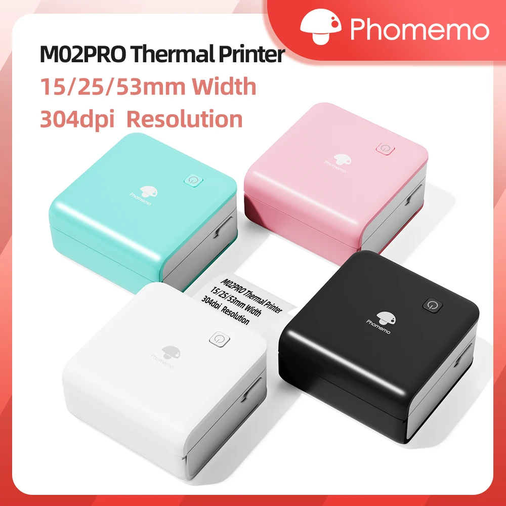 Commercial Photo Printer - Phomemo M02Pro Printer Mini portabel, mesin